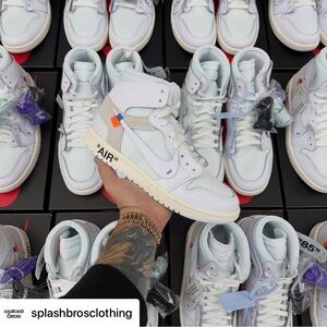 Virgil Alboh Off white x Jordan Retro 1 High Og “Alaska” SZ 10